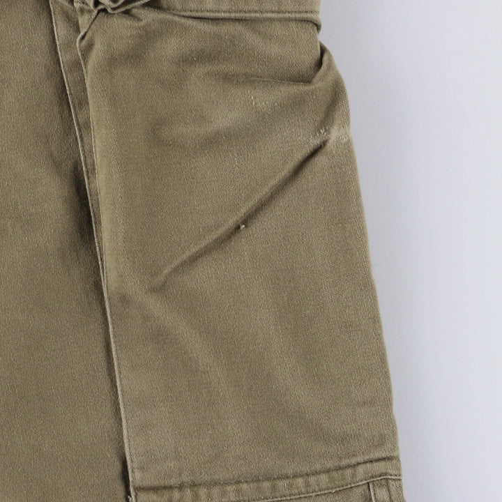 1970'S Dutch military genuine military cargo pants combat pants 78-80 women's size L (w28) vintage cotton Khaki type Vintage Second Hand