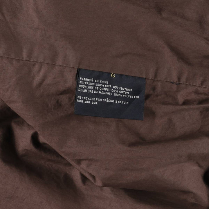 00s~ NAUTICA Swing Top Type Leather Blouson Men's Size L genuine leather brown type Vintage Second Hand