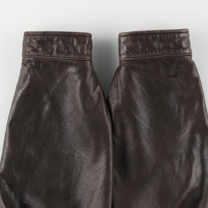 00s~ NAUTICA Swing Top Type Leather Blouson Men's Size L genuine leather brown type Vintage Second Hand