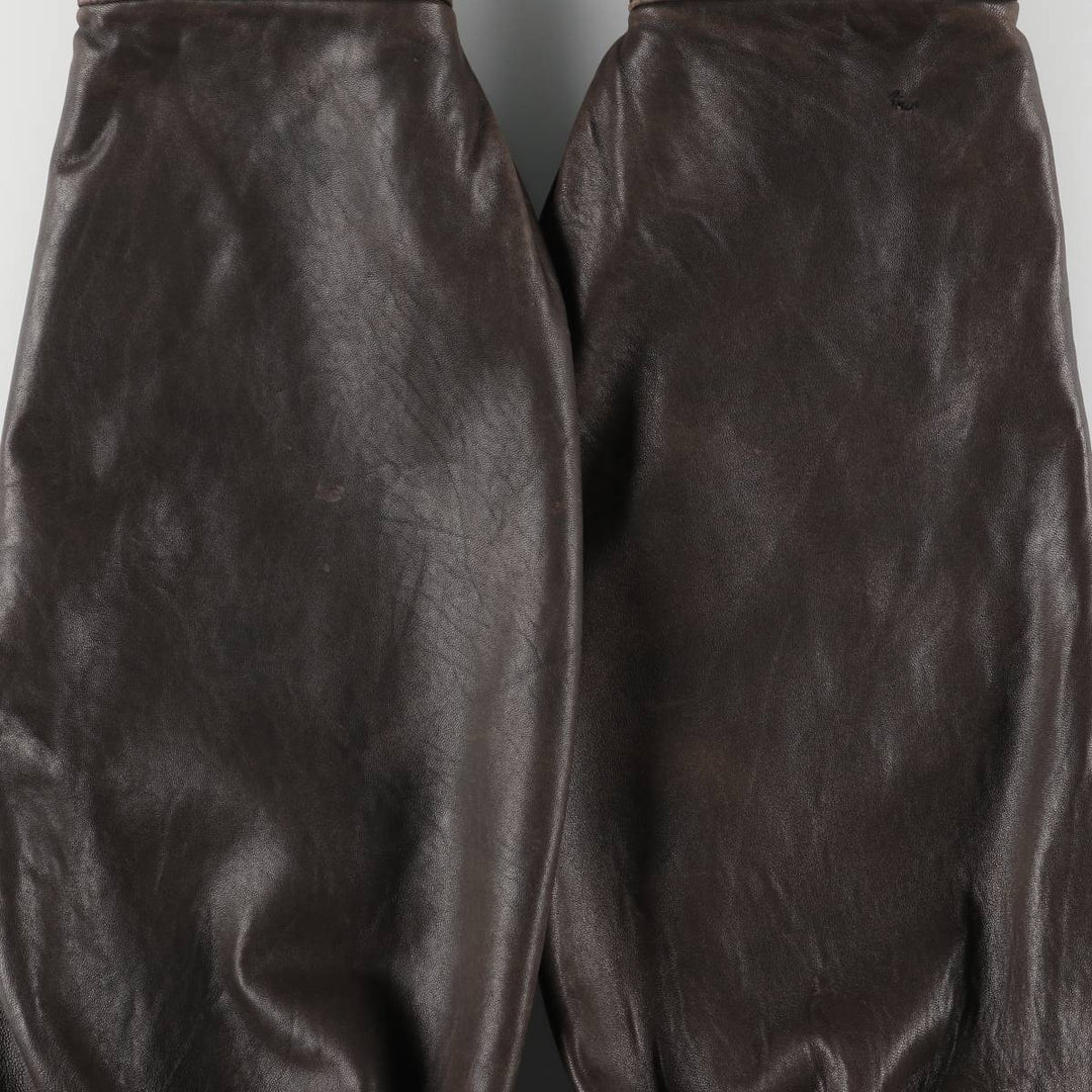 00s~ NAUTICA Swing Top Type Leather Blouson Men's Size L genuine leather brown type Vintage Second Hand