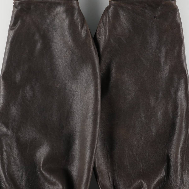 00s~ NAUTICA Swing Top Type Leather Blouson Men's Size L genuine leather brown type Vintage Second Hand