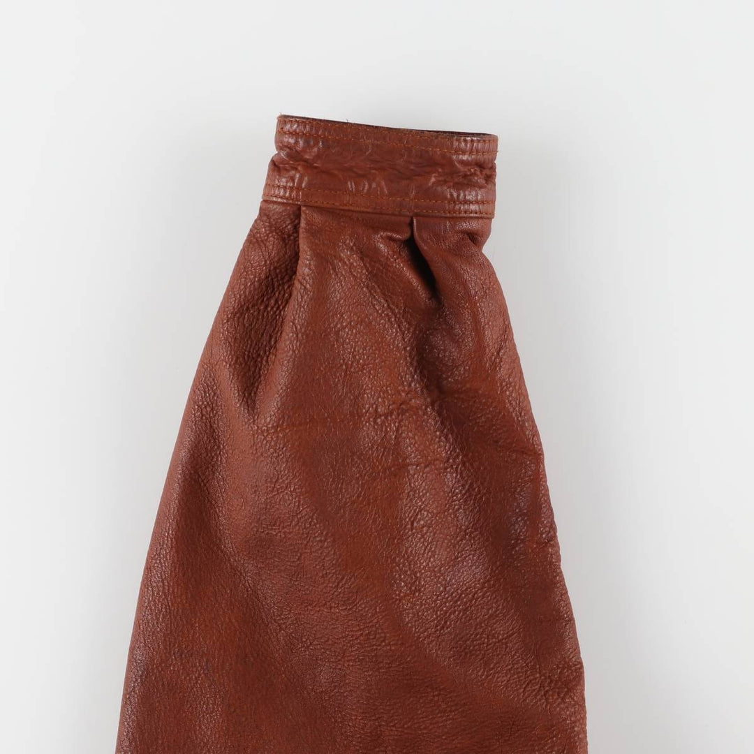 90'S NAUTICA padded leather jacket type men's XL size vintage genuine leather brown type Vintage Second Hand