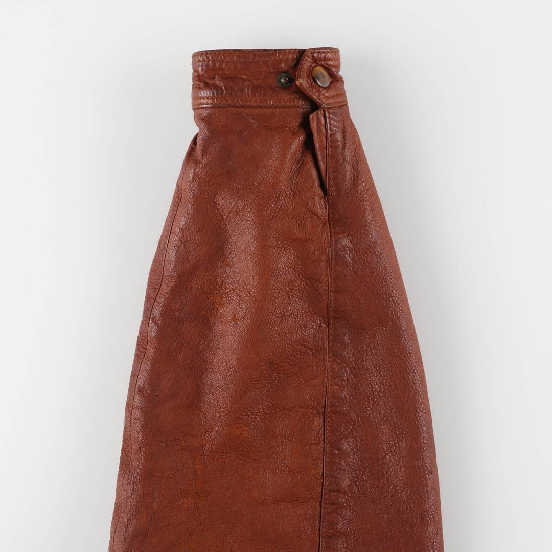 90'S NAUTICA padded leather jacket type men's XL size vintage genuine leather brown type Vintage Second Hand