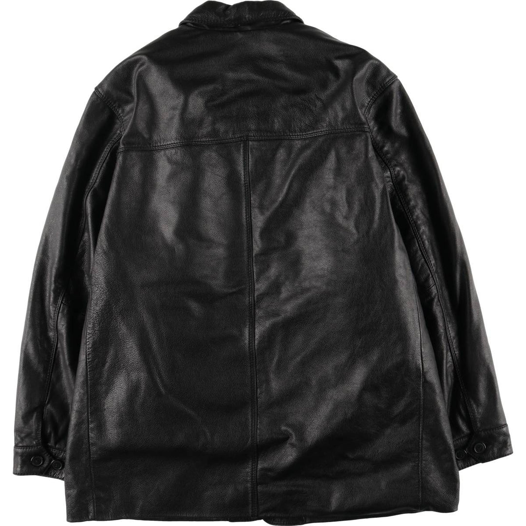 00'S Columbia Leather Coat Men's XL genuine leather black type Vintage Second Hand