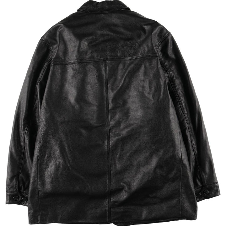 00'S Columbia Leather Coat Men's XL genuine leather black type Vintage Second Hand
