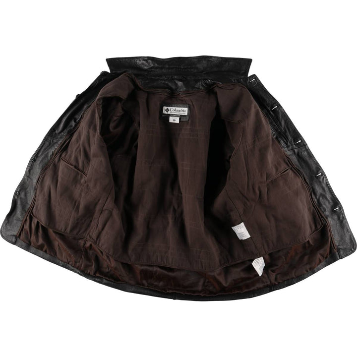 00'S Columbia Leather Coat Men's XL genuine leather black type Vintage Second Hand