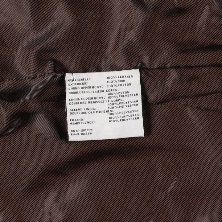 00'S Columbia Leather Coat Men's XL genuine leather black type Vintage Second Hand