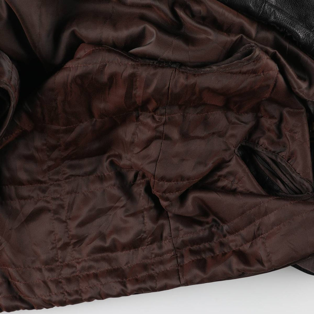00'S Columbia Leather Coat Men's XL genuine leather black type Vintage Second Hand
