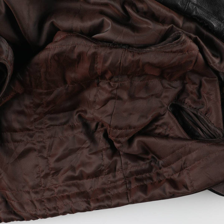 00'S Columbia Leather Coat Men's XL genuine leather black type Vintage Second Hand