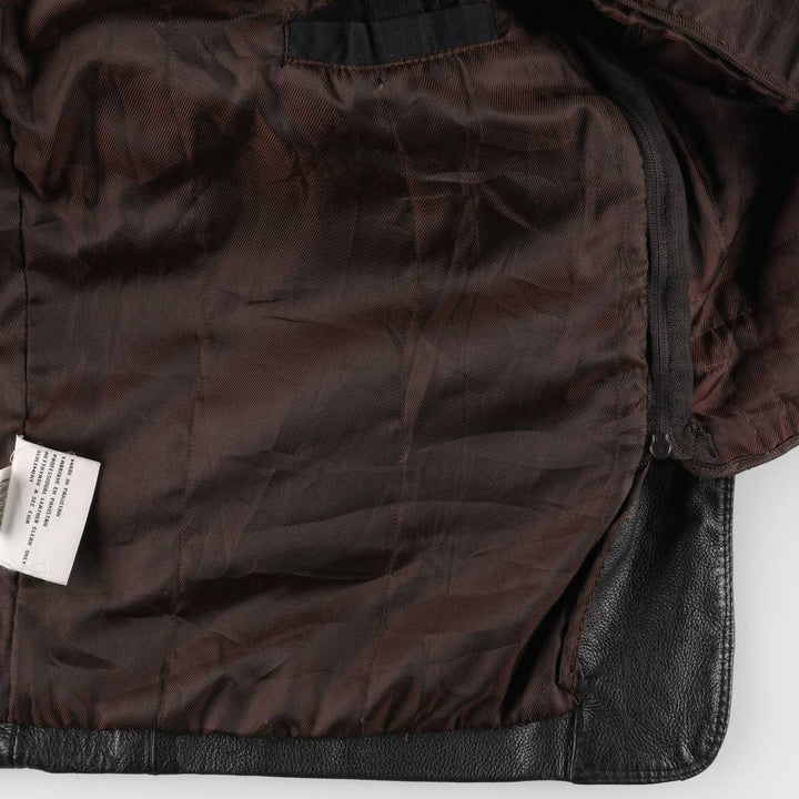 00'S Columbia Leather Coat Men's XL genuine leather black type Vintage Second Hand