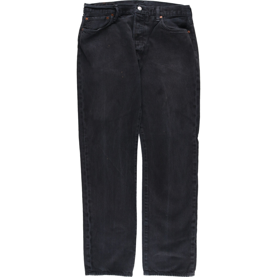 Levi's 501 Black Denim Straight Denim Pants for Men, W34 equivalent cotton black type Vintage Second Hand