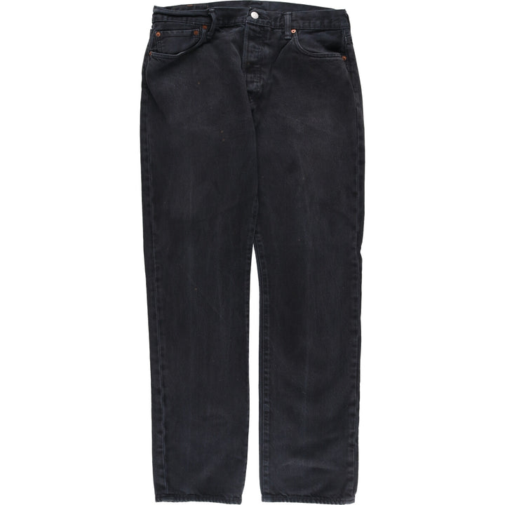 Levi's 501 Black Denim Straight Denim Pants for Men, W34 equivalent cotton black type Vintage Second Hand