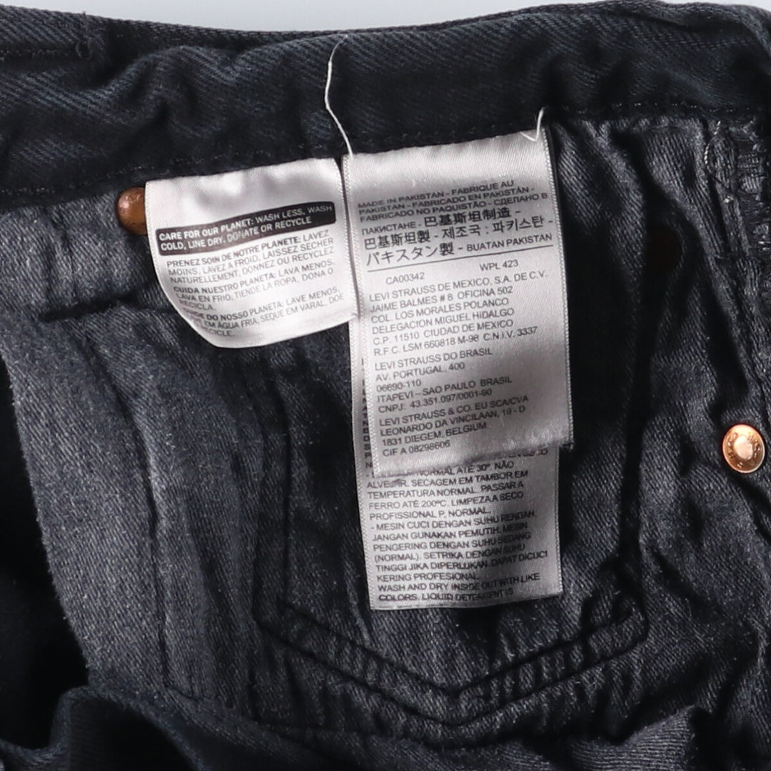 Levi's 501 Black Denim Straight Denim Pants for Men, W34 equivalent cotton black type Vintage Second Hand