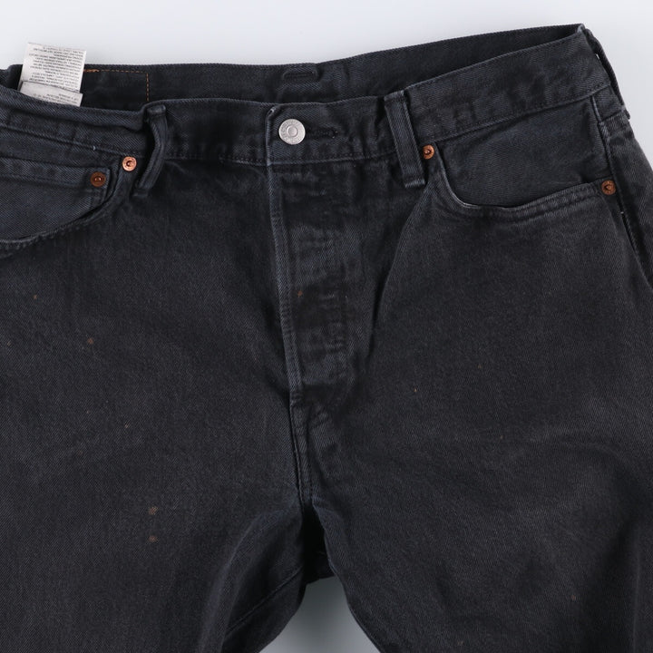 Levi's 501 Black Denim Straight Denim Pants for Men, W34 equivalent cotton black type Vintage Second Hand