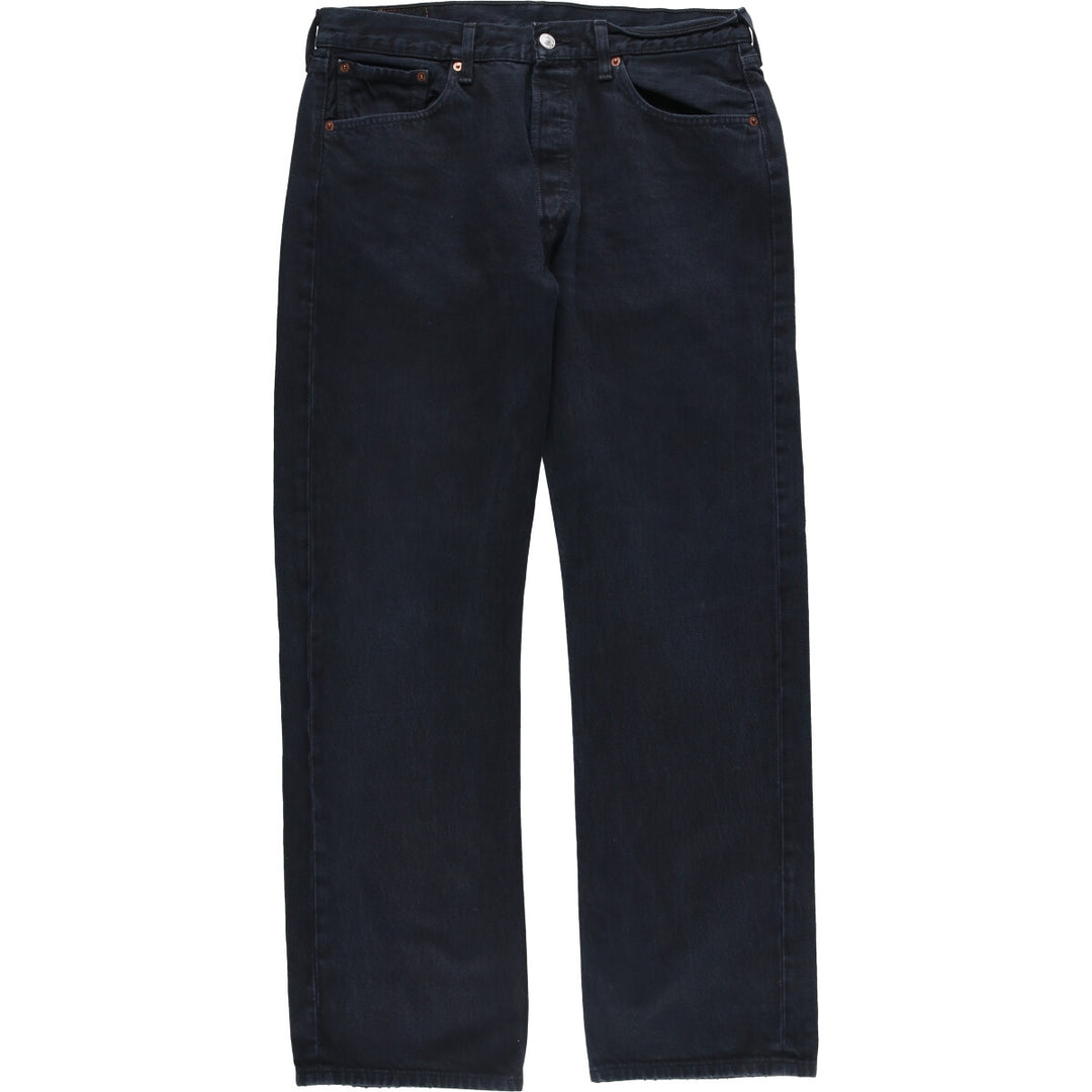 Levi's 501 Euro Model Black Denim Straight Denim Pants Men's W34 cotton black type Vintage Second Hand