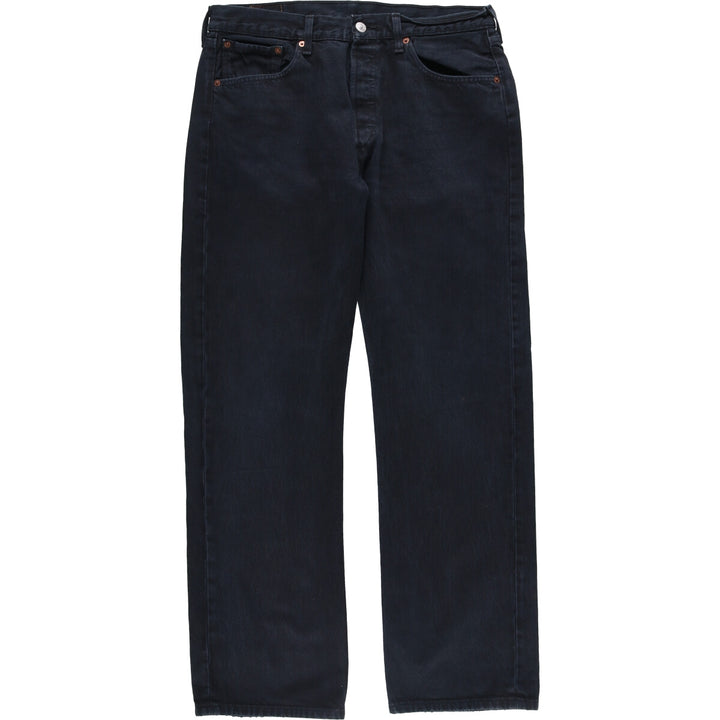 Levi's 501 Euro Model Black Denim Straight Denim Pants Men's W34 cotton black type Vintage Second Hand