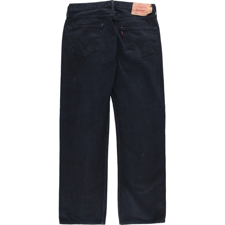 Levi's 501 Euro Model Black Denim Straight Denim Pants Men's W34 cotton black type Vintage Second Hand