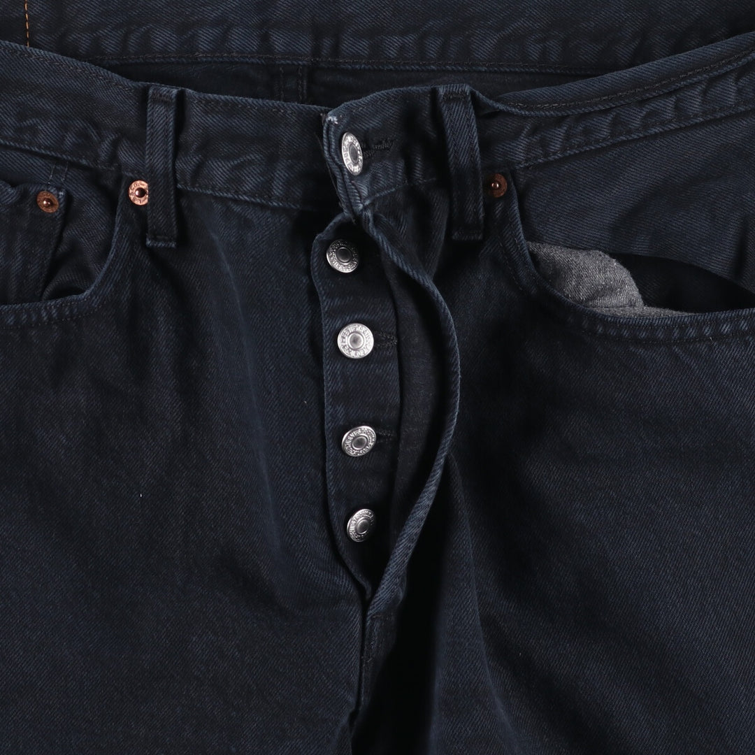 Levi's 501 Euro Model Black Denim Straight Denim Pants Men's W34 cotton black type Vintage Second Hand