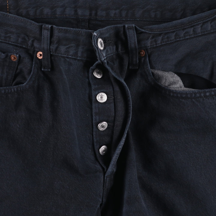Levi's 501 Euro Model Black Denim Straight Denim Pants Men's W34 cotton black type Vintage Second Hand