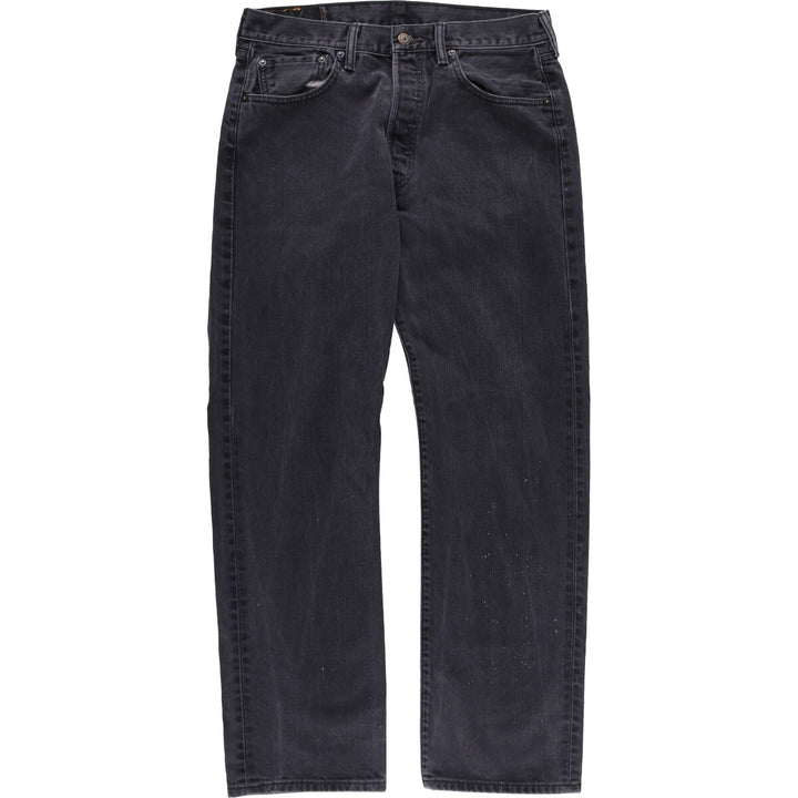 Levi's 501 Black Denim Straight Denim Pants for Men, W33 equivalent cotton black type Vintage Second Hand