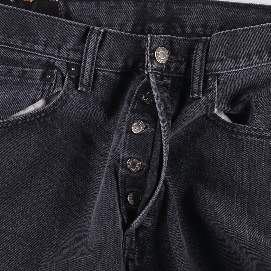 Levi's 501 Black Denim Straight Denim Pants for Men, W33 equivalent cotton black type Vintage Second Hand