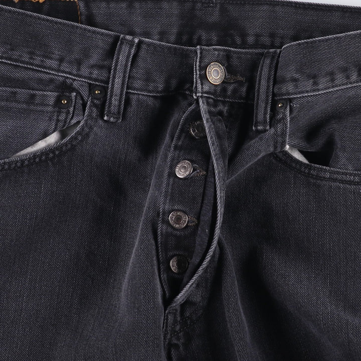 Levi's 501 Black Denim Straight Denim Pants for Men, W33 equivalent cotton black type Vintage Second Hand