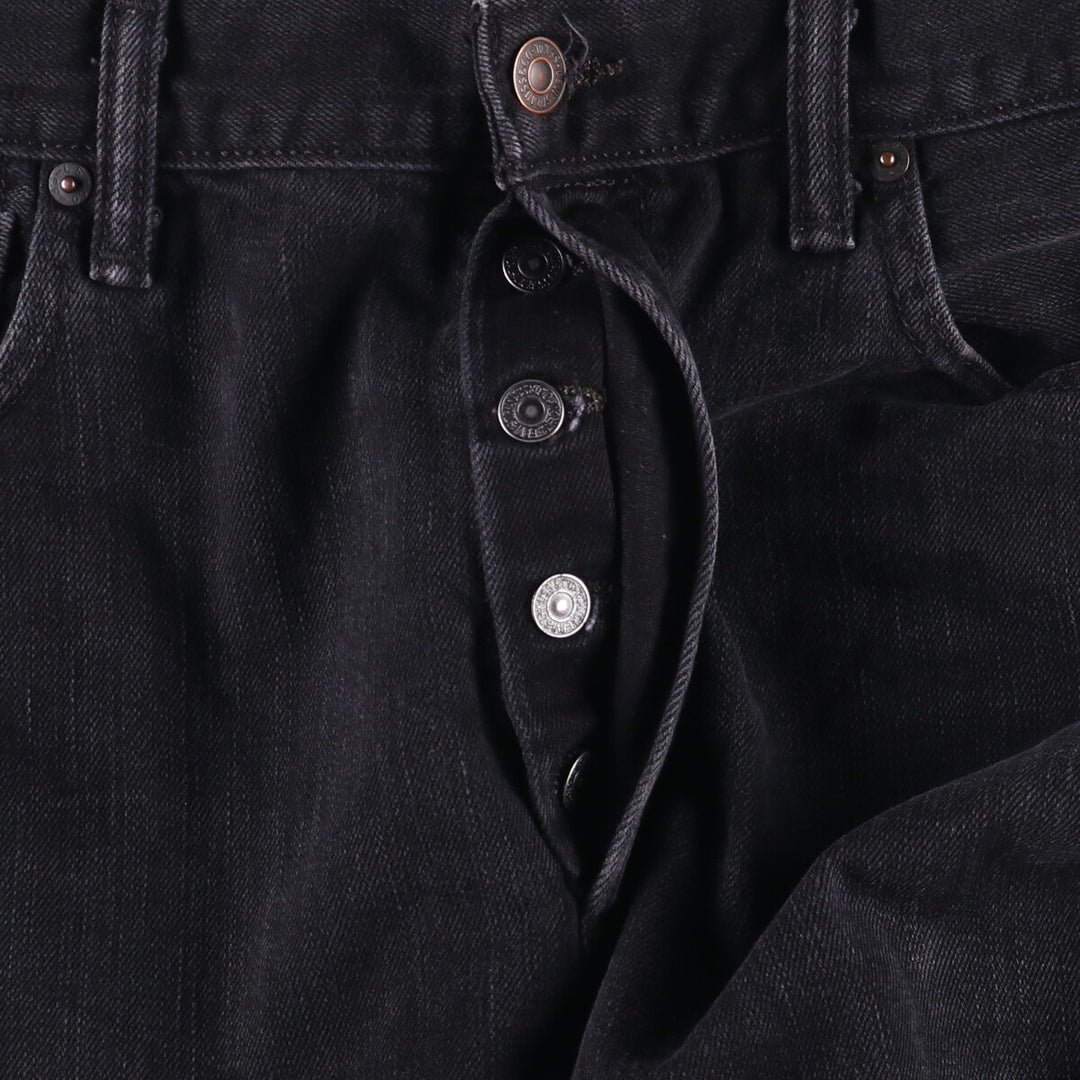 Levi's 501 Black Denim Straight Denim Pants for Men, W37 cotton black type Vintage Second Hand