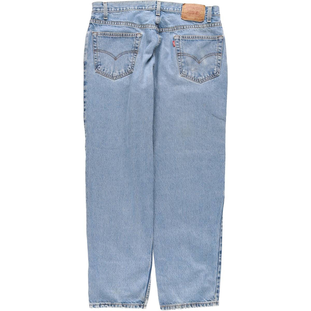 00'S Levi's 550 Relaxed Fit Tapered Denim Pants for Men, W35 cotton Blue type light blue Vintage Second Hand