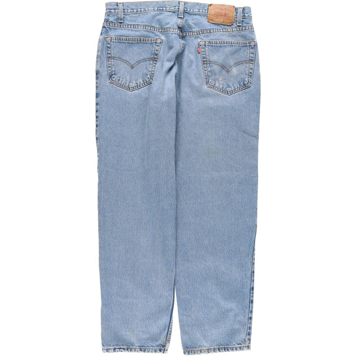 00'S Levi's 550 Relaxed Fit Tapered Denim Pants for Men, W35 cotton Blue type light blue Vintage Second Hand