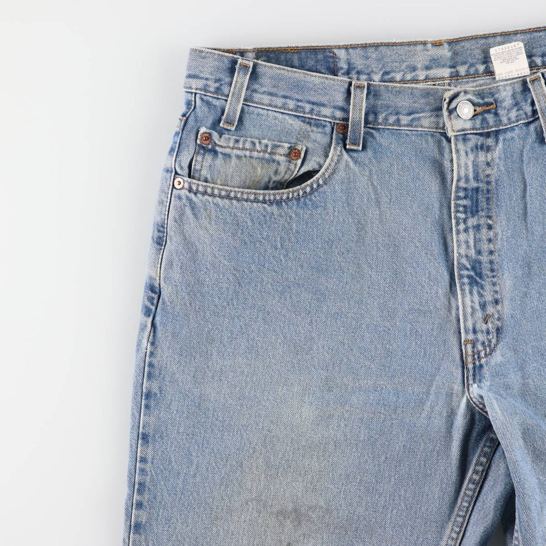 00'S Levi's 550 Relaxed Fit Tapered Denim Pants for Men, W35 cotton Blue type light blue Vintage Second Hand