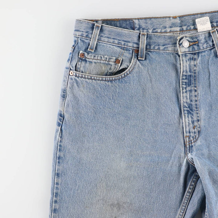 00'S Levi's 550 Relaxed Fit Tapered Denim Pants for Men, W35 cotton Blue type light blue Vintage Second Hand