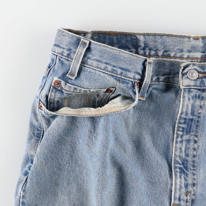 00'S Levi's 550 Relaxed Fit Tapered Denim Pants for Men, W35 cotton Blue type light blue Vintage Second Hand