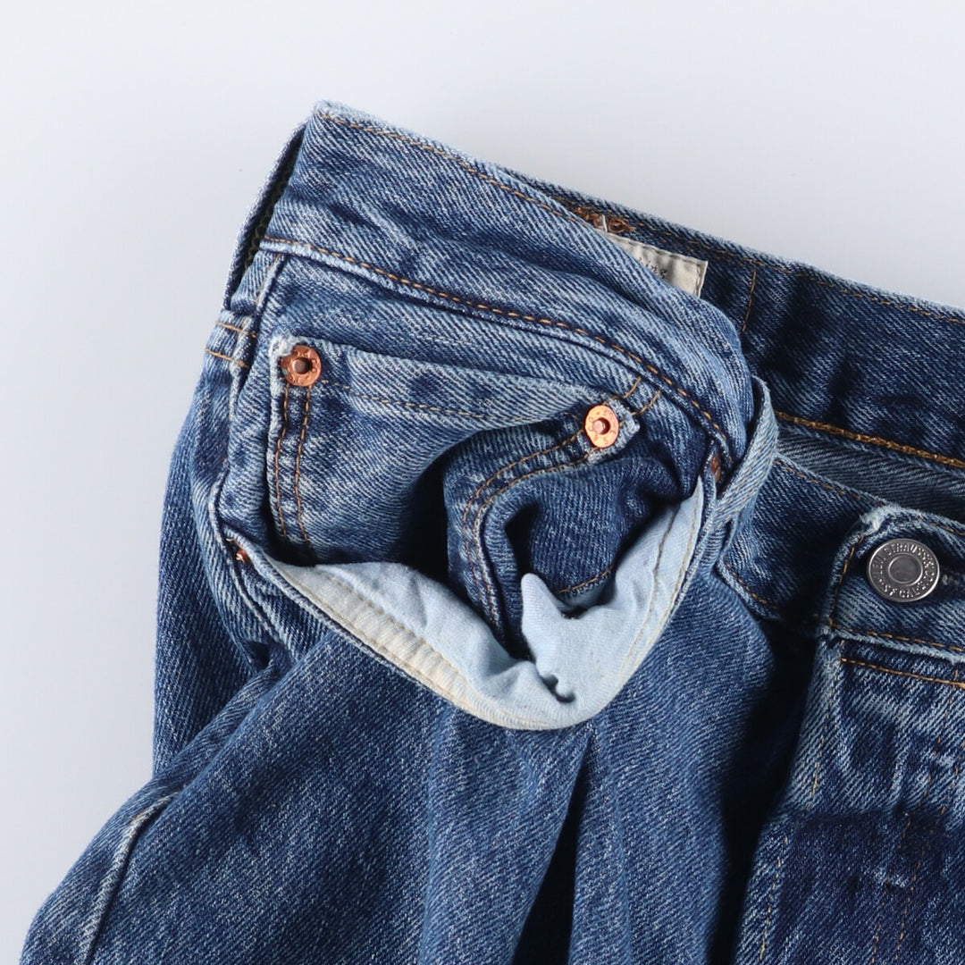 Levi's 501 straight denim pants for men, size W32 cotton blue type Vintage Second Hand