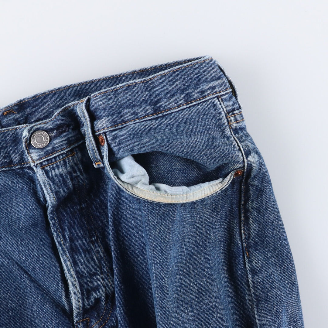 Levi's 501 straight denim pants for men, size W32 cotton blue type Vintage Second Hand