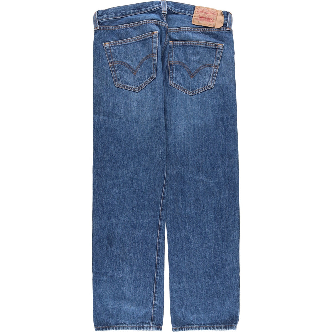 Levi's 501 Euro model straight denim pants for men, size W34 cotton blue type Vintage Second Hand