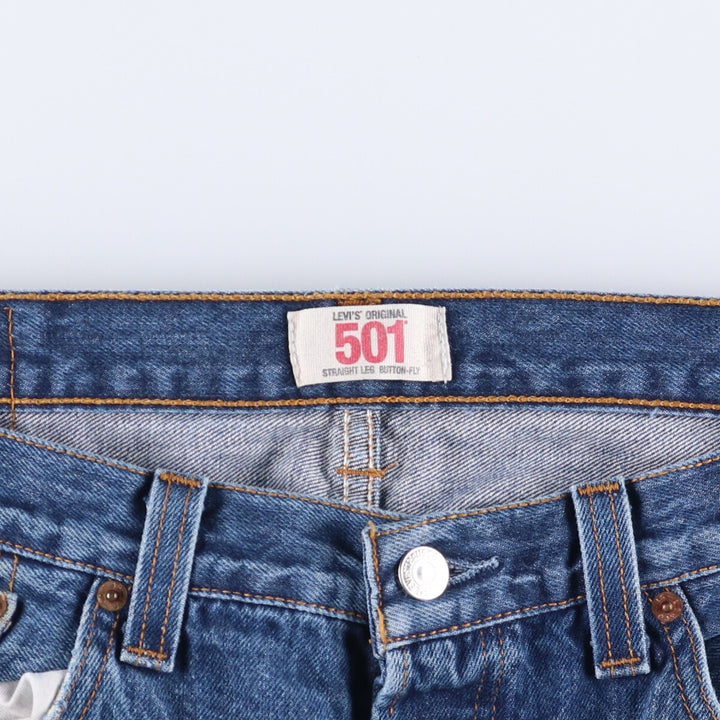 Levi's 501 Euro model straight denim pants for men, size W34 cotton blue type Vintage Second Hand