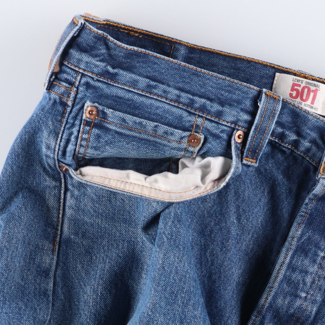 Levi's 501 Euro model straight denim pants for men, size W34 cotton blue type Vintage Second Hand