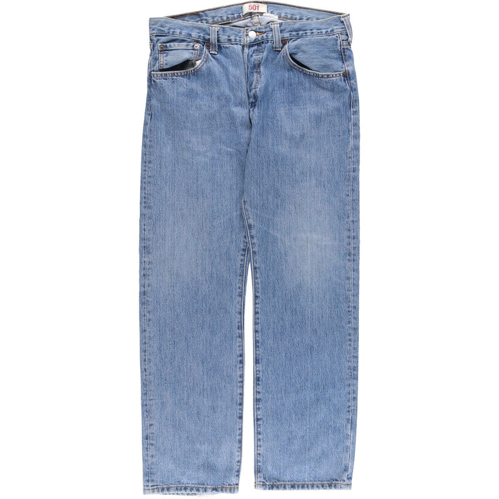Levi's 501 straight denim pants for men, size W34 cotton Blue type light blue Vintage Second Hand