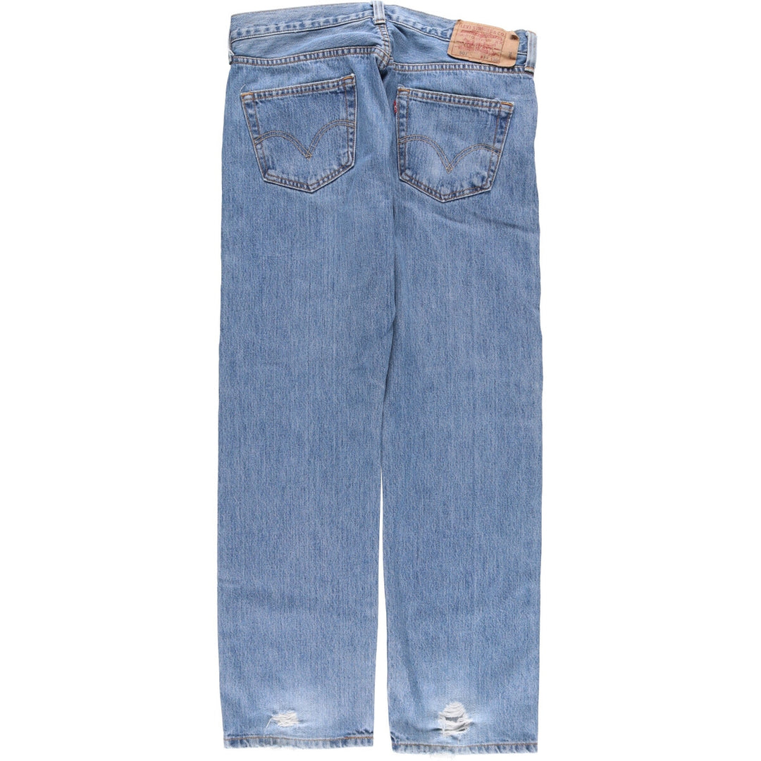 Levi's 501 straight denim pants for men, size W34 cotton Blue type light blue Vintage Second Hand