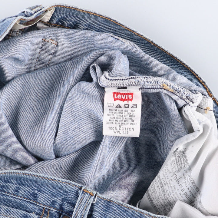 Levi's 501 straight denim pants for men, size W34 cotton Blue type light blue Vintage Second Hand