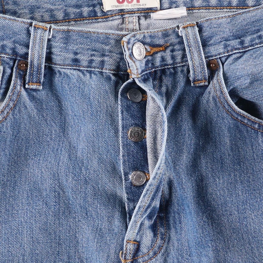 Levi's 501 straight denim pants for men, size W34 cotton Blue type light blue Vintage Second Hand