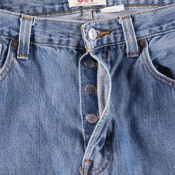 Levi's 501 straight denim pants for men, size W34 cotton Blue type light blue Vintage Second Hand