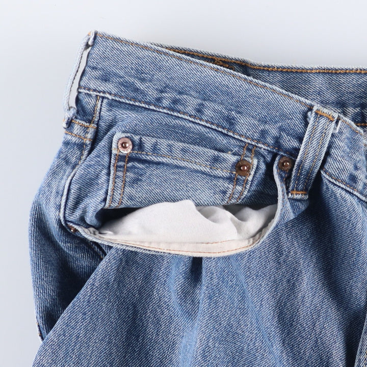 Levi's 501 straight denim pants for men, size W34 cotton Blue type light blue Vintage Second Hand
