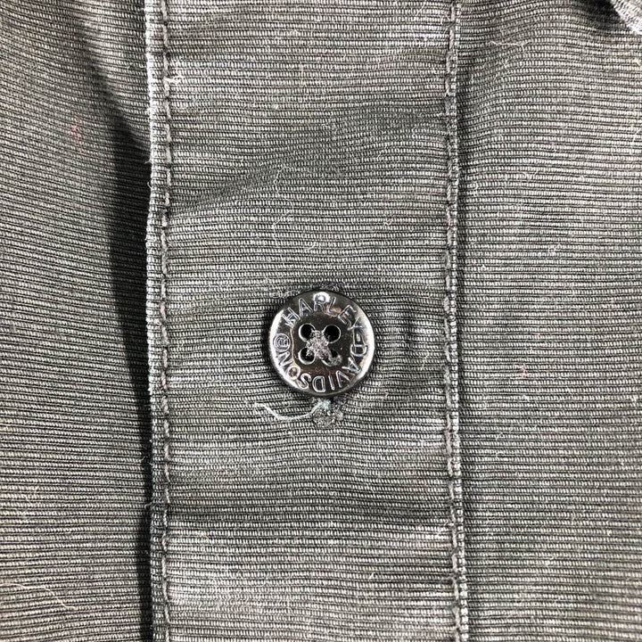 Harley-Davidson Long Sleeve Work Shirt, Men's XL cotton black type Vintage Second Hand