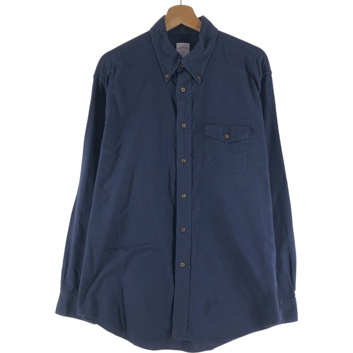 Brooks Brothers 346 long sleeve button-down shirt, men's size L cotton navy blue type Vintage Second Hand