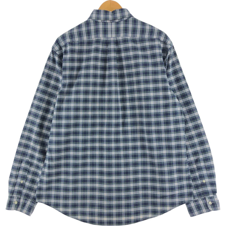 Ralph Lauren CUSTOM FIT long sleeve button down check shirt men's XL size cotton green type Vintage Second Hand