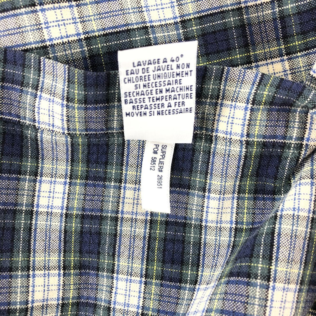 Ralph Lauren CUSTOM FIT long sleeve button down check shirt men's XL size cotton green type Vintage Second Hand