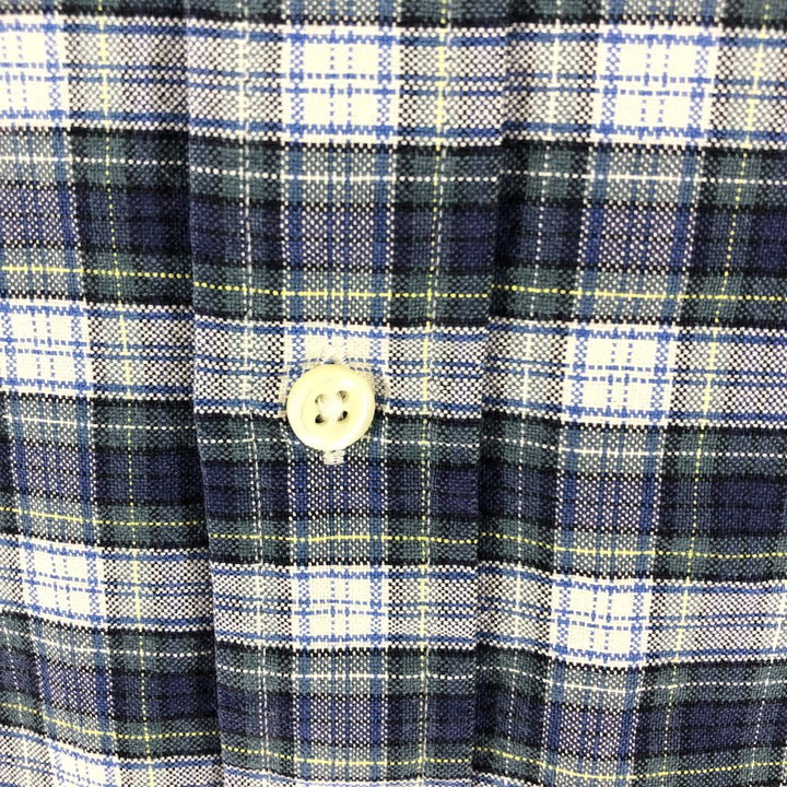 Ralph Lauren CUSTOM FIT long sleeve button down check shirt men's XL size cotton green type Vintage Second Hand