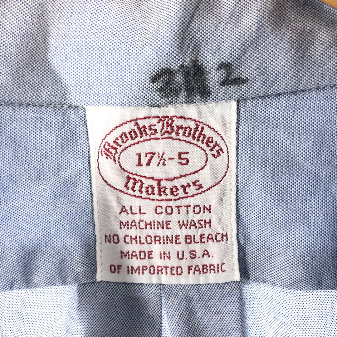 90'S Brooks Brothers MAKERS Long Sleeve Button Down Shirt Made in USA Men's Size L Vintage cotton Blue type light blue Vintage Second Hand