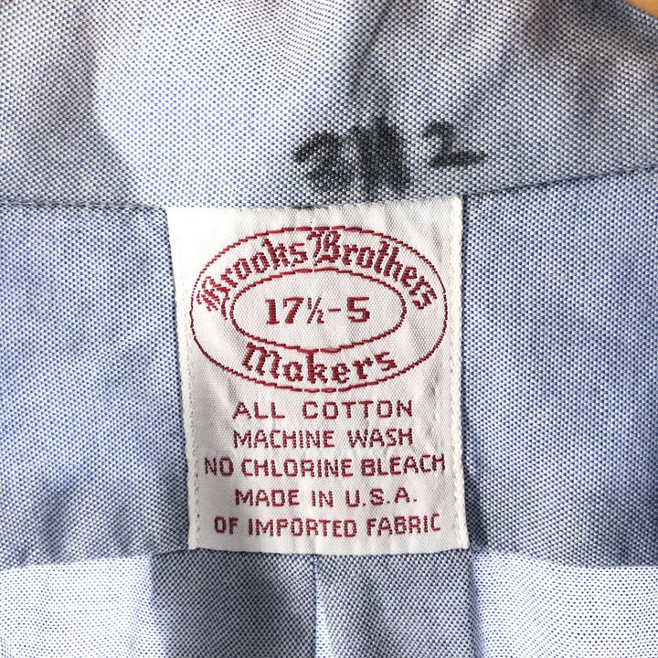 90'S Brooks Brothers MAKERS Long Sleeve Button Down Shirt Made in USA Men's Size L Vintage cotton Blue type light blue Vintage Second Hand